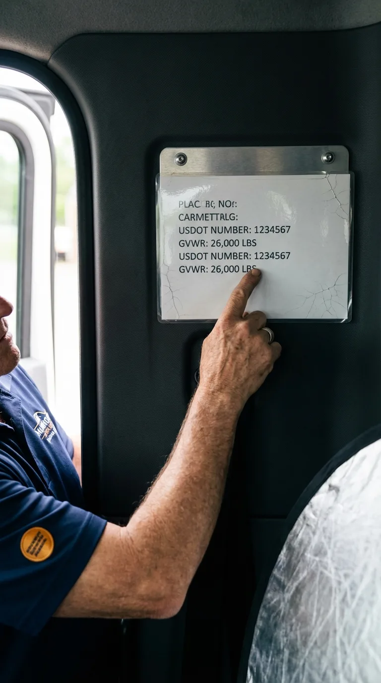 USDOT licensing placard verification in Ottumwa